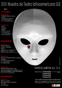 Cartel de la muestra de teatro latinoamericano 2014/2015 en el Teatro El Albeitar de León